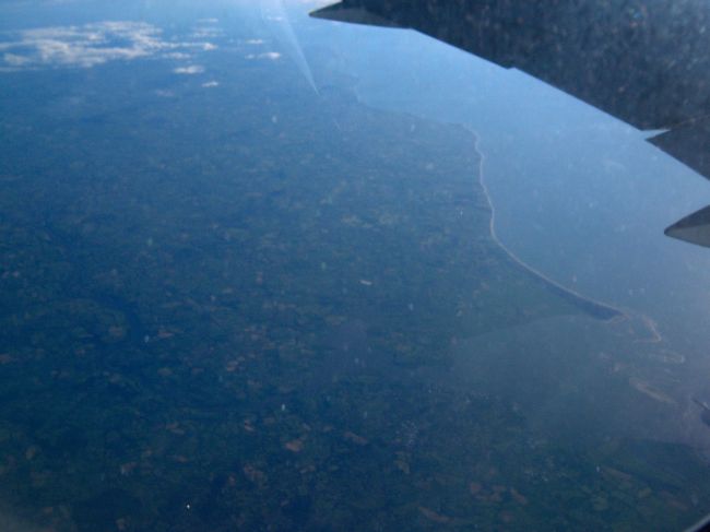 The Irish coast in Co Wexford from the air