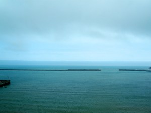France in distance from Dover Castle.