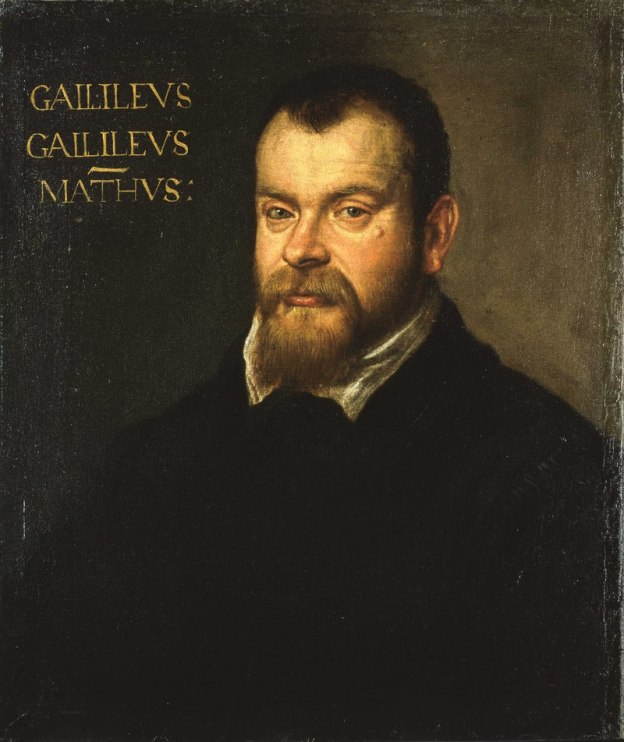 Galileo Galilei pictured in his early 40s c. 1600.